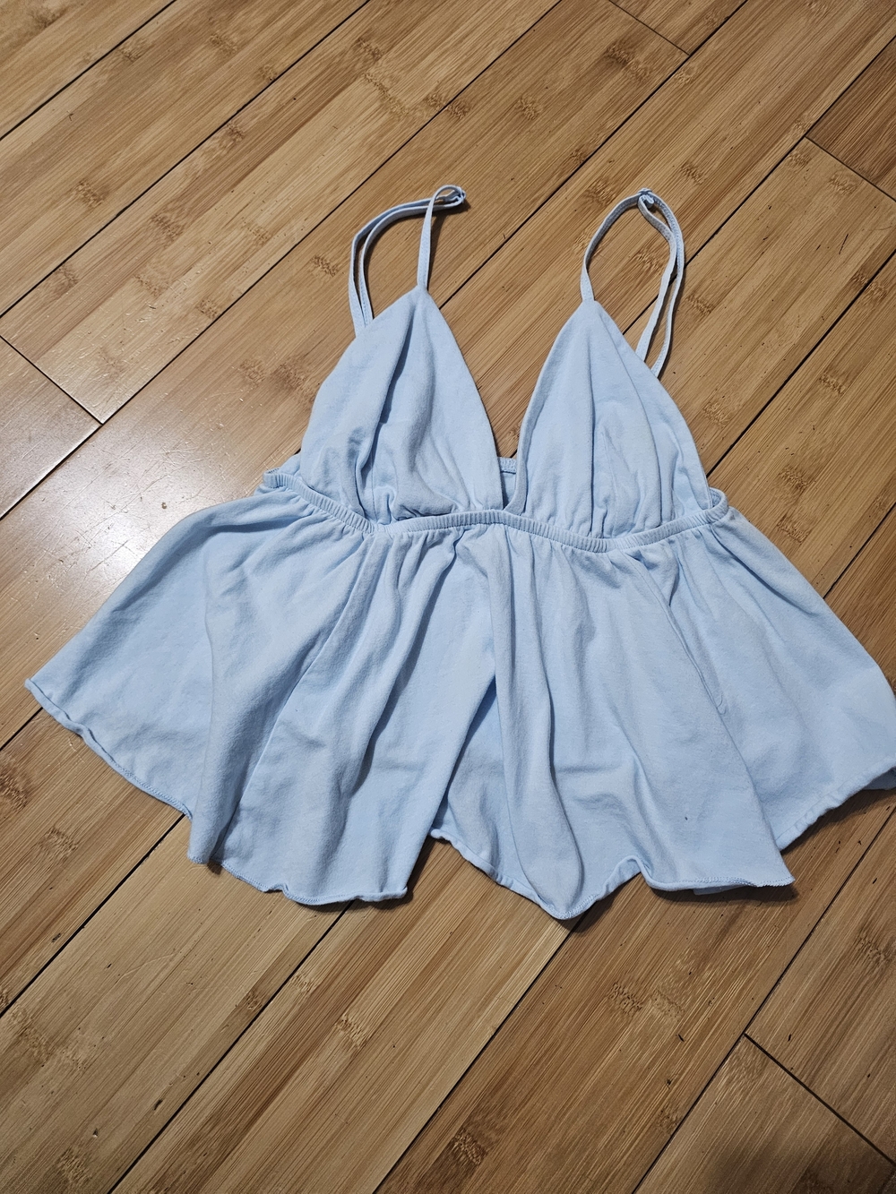 NWOT Wild Fable Light Blue Spaghetti Strap Crop Top Sz S